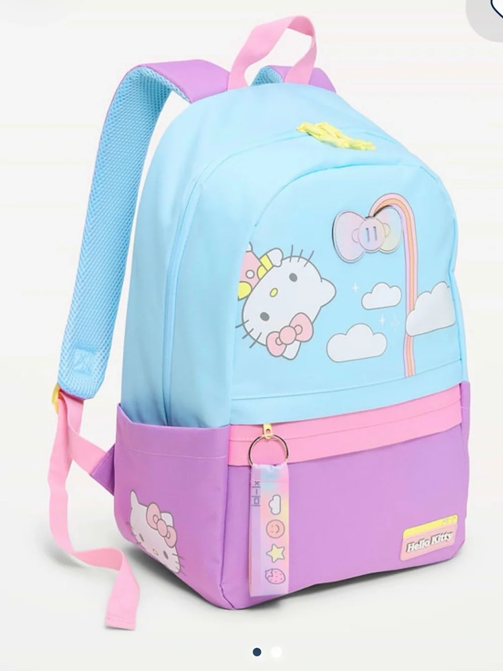 Hello Kitty Pastel Blue, Pink & Purple Kids Backpack